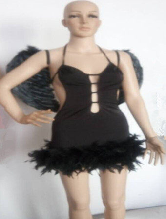 sexy angels costume with low cut gowns design suitable for cosplay M4128