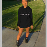 Letter Printed Women's Hoodies Pullover M8459