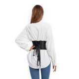 Plus Size Black Contracted Abdominal Belt Short Style Outer Wear Waist Corset QF859