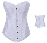 sexy white jacquard corset m1841c