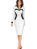 High Quality Hot 3 Colors Women OL V Neck Dress M30226