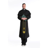 Couple Halloween Cosplay Nun Habit Priest Christian Missionary Catholic Costume SM89171