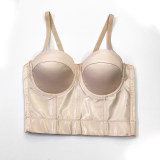 Small Halter Vest Women Satin Suit Leggings Sexy Breast Wrap Corset KN8313