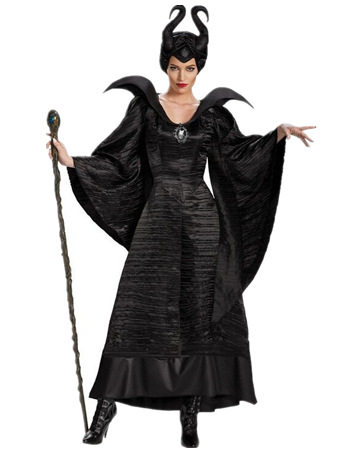Hot Sale Black Witch Long Costume Dress Devil Costume M40138