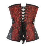 Rivet Jacquard Steampunk Steel Boned Corset Belt M1425