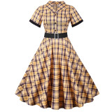 Formal Elegant Plus Size Dress With Belt Suit Vintage Dresses JY15033