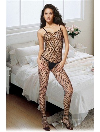 Romantic lace cobweb bodystocking M1525