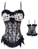 white lace up brocade corse corset m1883a