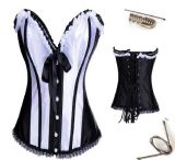 white color with black strips steel corset m1918