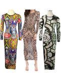 Newest Vintage Print Midi Dress M30130