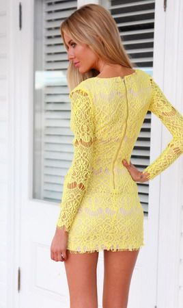 Sexy Yellow Mini Dress M3899b