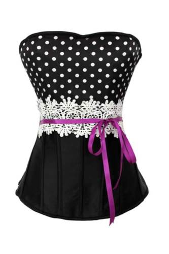 Polka Dot Lace Corset M1335