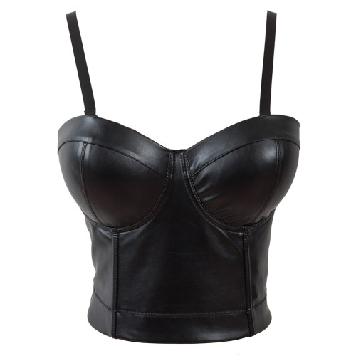 Gothic Steampunk Leather Push Up Bra Tops M7324