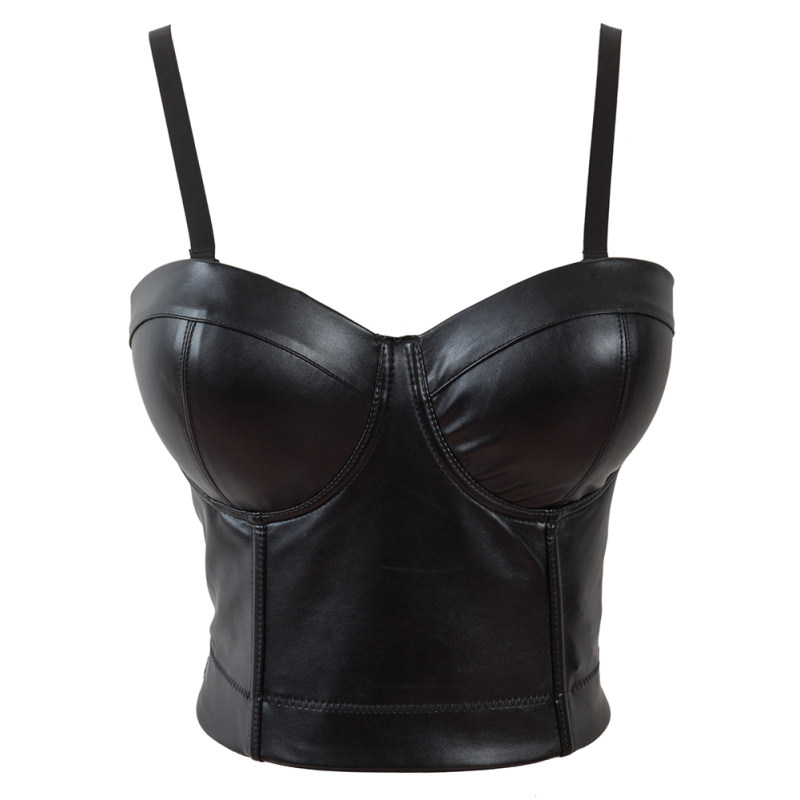 Gothic Steampunk Leather Push Up Bra Tops M7324