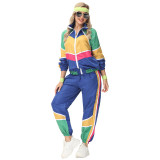 Halloween Couple Set Retro Costume 70's Disco Hippie Dance Cosplay Disco MS5580-5587