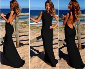 Sexy Black Fasion Maxi Dress M3970c