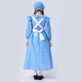 Halloween Cute Girl Long Sleeve Dress Wonderland Alice Lolita Costume YM5602