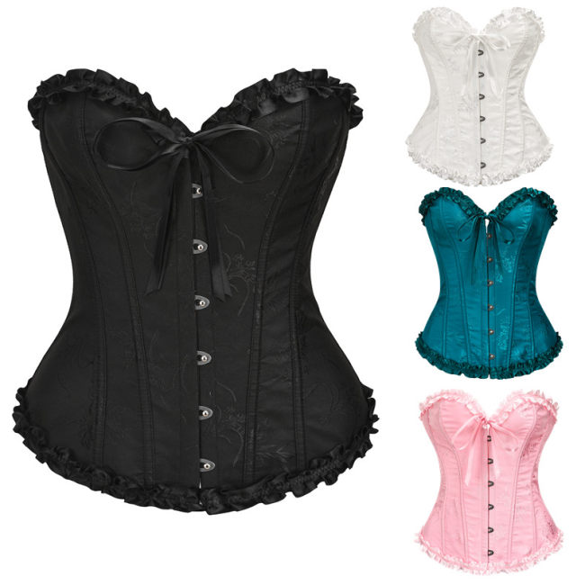 Women Sexy Corsets Bustiers Floral Burlesque Vintage Corset M26046