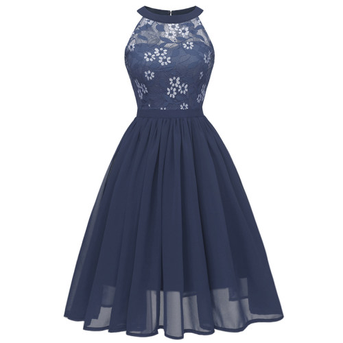 Elegant Wedding Chiffon Halter Women Party Summer Dress Casual CD1645