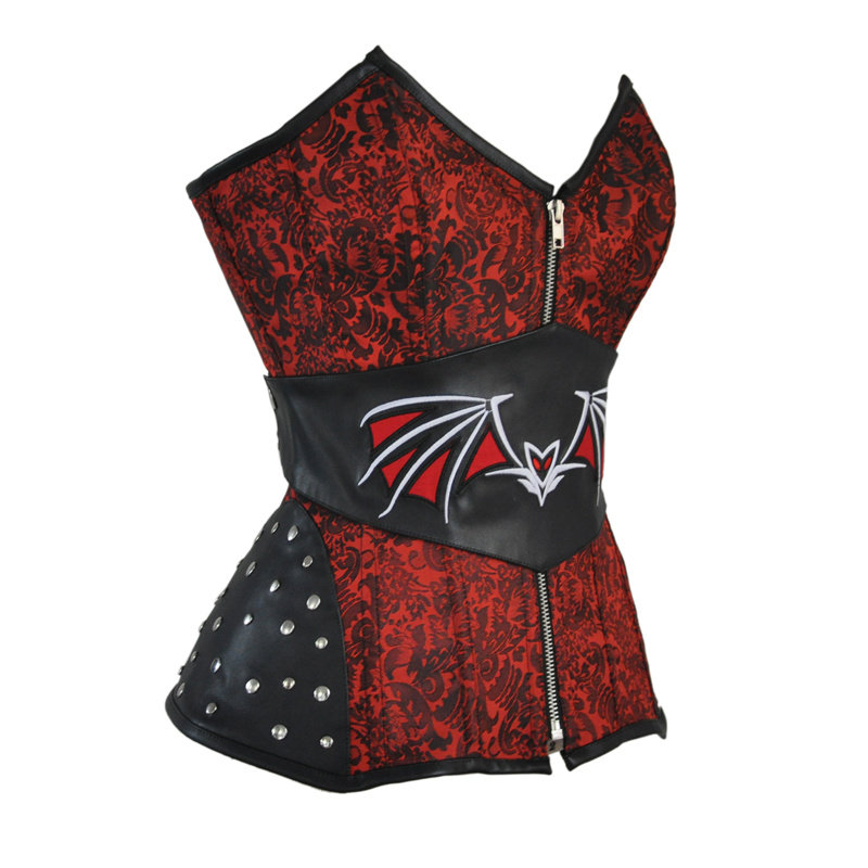 Rivet Jacquard Steampunk Steel Boned Corset Belt M1425