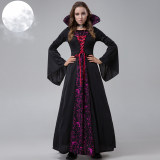 Halloween Evil Demon Court Queen Vampire Stage Costume Cosplay Dress YM8728