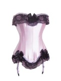 sexy pink lace bundle of edge corset m1748b