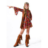 Halloween Carnival Children's Concert Hippie Rock Girl Costumes YM5607