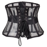 Black Apricot Breathable Mesh Underbust Waist Corset M1431
