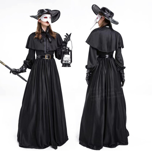 Halloween Film Character Doctor Crow Dark Dungeon Hero Costume Plague Mouth SM9303