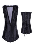 black satin bustier m1244b