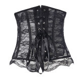 Black Sexy Floral Lace Underbust Corset M1830