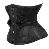Steampunk Lace Up Steel Boned Short Torso Underbust Hourglass Curve Corset WK2150