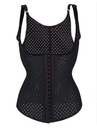 Air Hole Breathable Body Shapewear Women Sexy Black Vest Corset M1391
