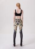 Leopard Head Print Black Leggings M9098