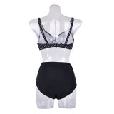 Women Sexy Polka Dot Two Piece Swimsuit Plus Size HF42