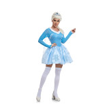 Princess Cosplay Aisha Dress Frozen Long Sleeve Winter Snow Scene Costume DL2059