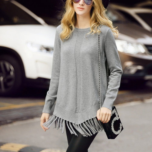 Women's Tassel Sweater Dress M2117