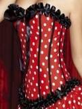 Sexy corset with black dot M1262