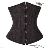 24 Steel Bone Sexy Black Jacquard Underbust M1286