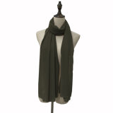 Muslim Style Scarfs Hijabs Monochrome Headscarf Silk Scarf For Women 006