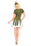 Green short-sleeved women costume m4720