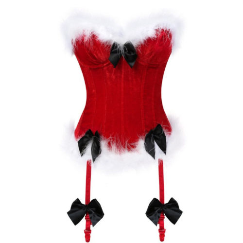 Plus Size Sexy Christmas Velvet Corset Top M1440