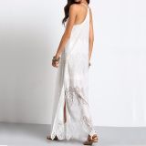 Long Beach White Lace Sexy Dress M30384
