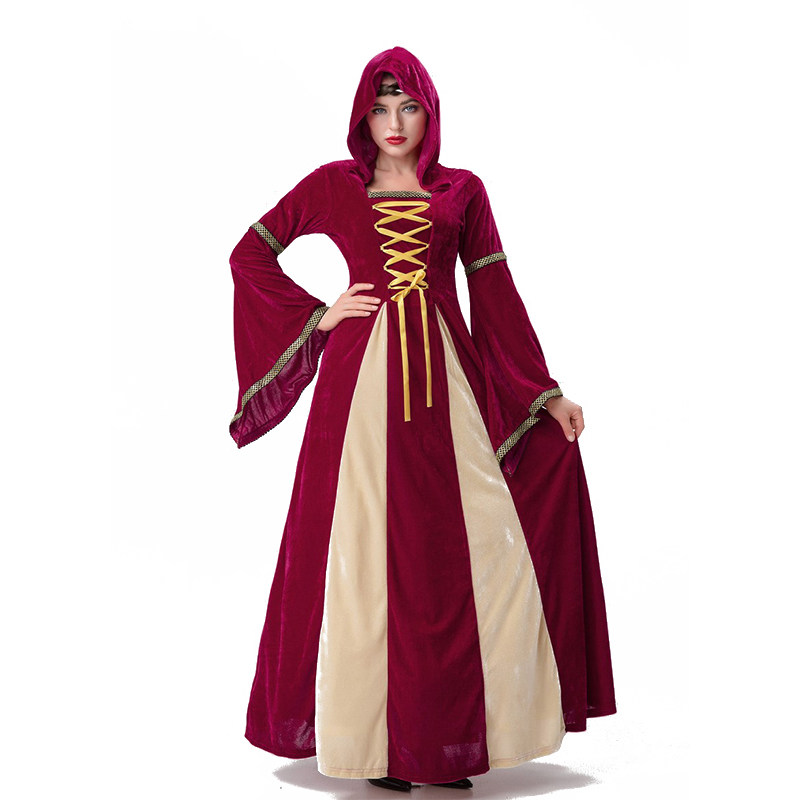 Halloween Vampire Cosplay Costume Retro Court Adult Dress Witch Costume YM8741