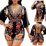 trending for women short black one piece jumpsuit M30125