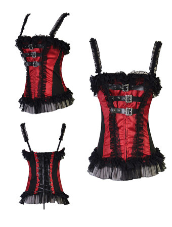 red lace corsets m1266b