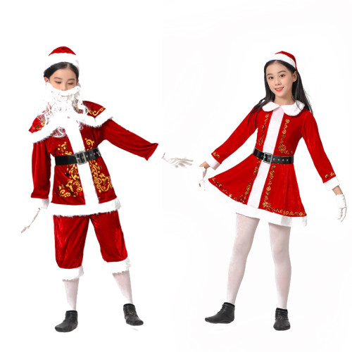 Children's Costumes Santa Claus Dresses Up In Party Christmas Cosplay Costumes SM6060 SM059