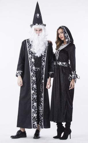 Men and women Hogwarts School of Witchcraft and Wizardry Magician robes costumes