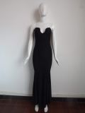 Sexy Black Long Maxi Dress M3990