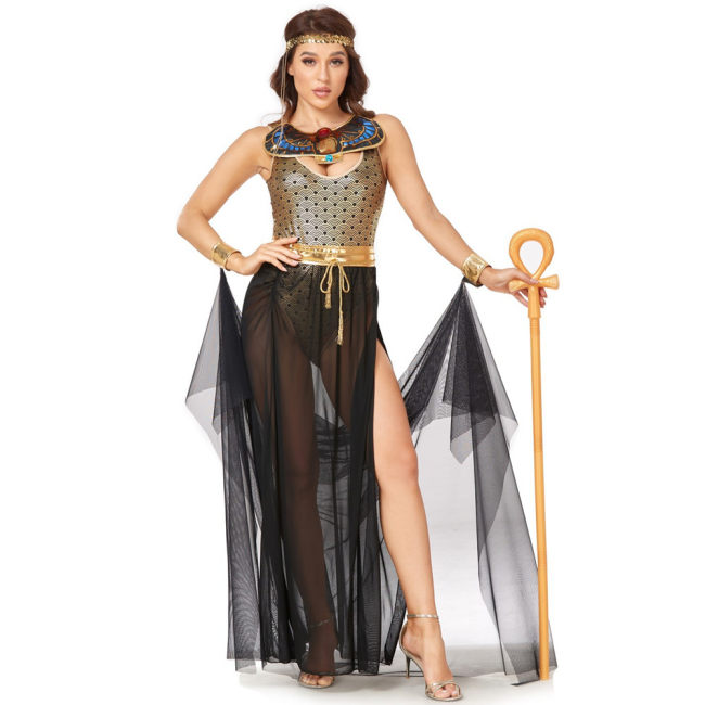 Halloween Cleopatra Women Ancient Greek Egyptian Goddess Party Costume SM20279